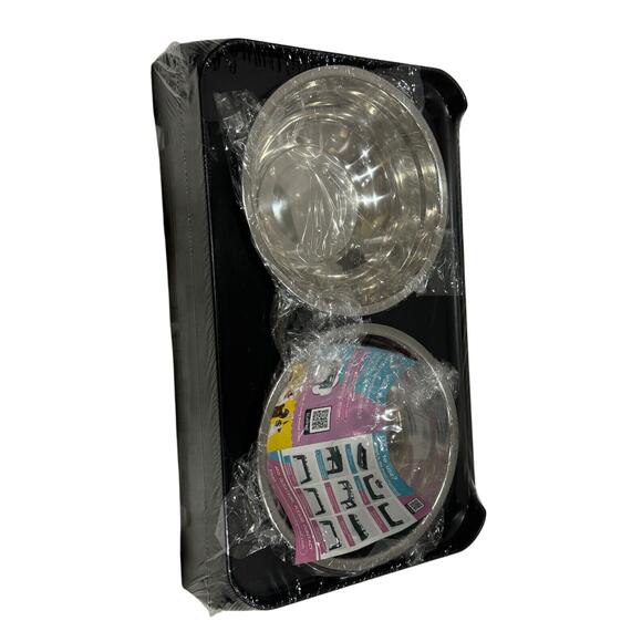 Elevated Dog Bowls Black‎ Adjustable Raised Stand 4 Heights Spill Proof Pet - Picture 7 of 11